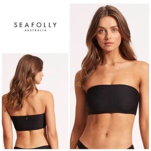 New. Seafolly black ribbed tube top. Small. Retails $70